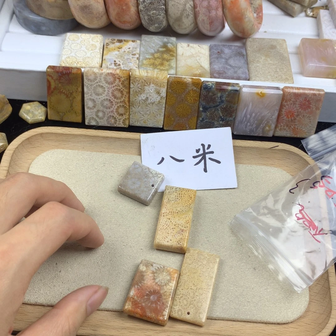 -***-硅化珊瑚（珊瑚玉）未镶嵌颈饰