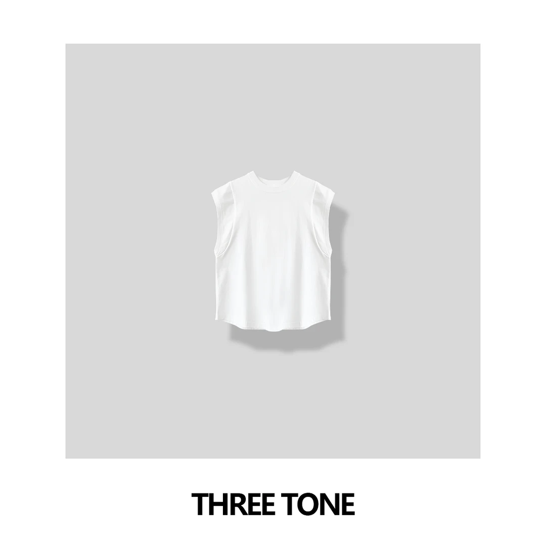 THREE TONE 热爱小飞袖！小众设计师款个性重磅强捻300克短袖T恤女