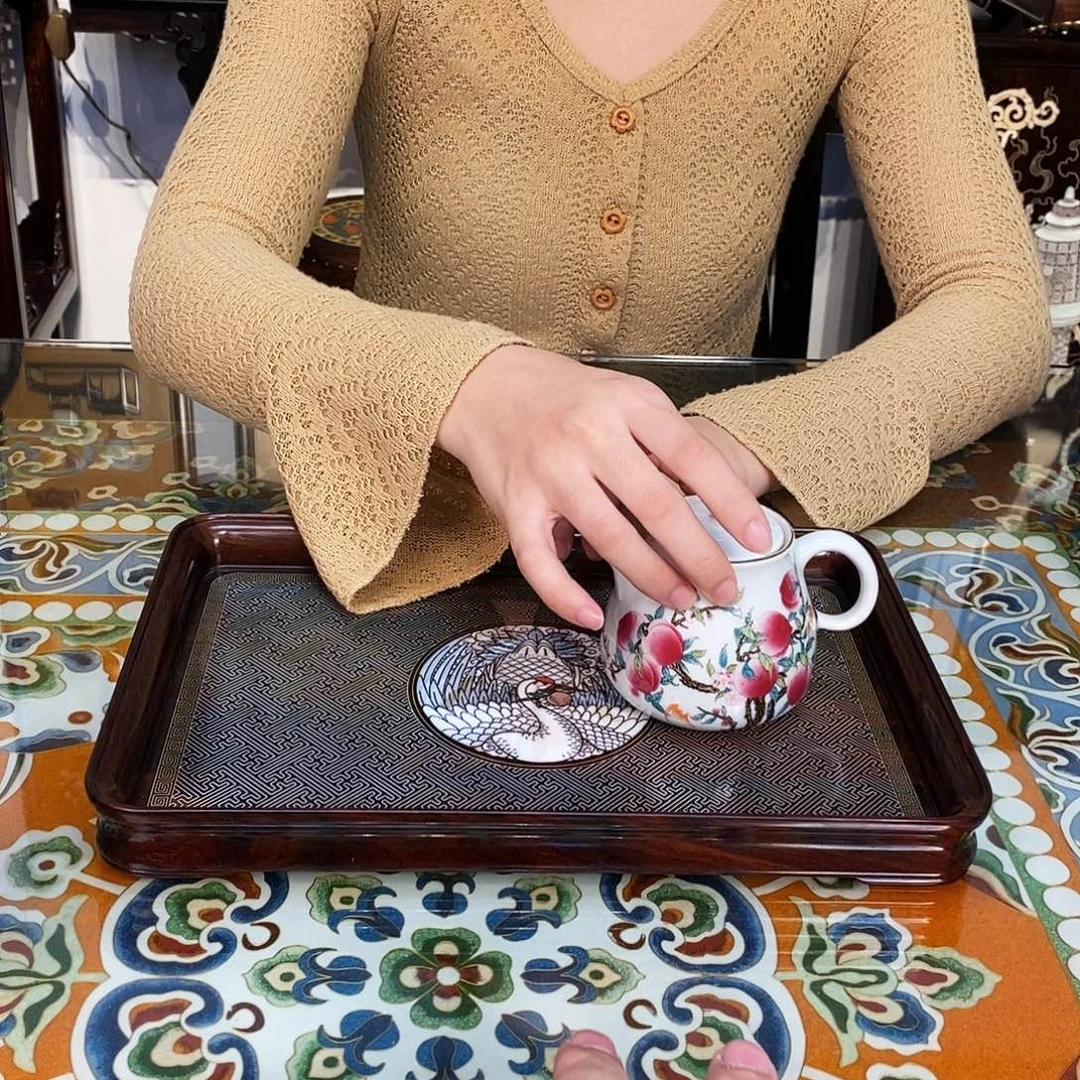 成套家具红酸枝木类大红酸枝托盘