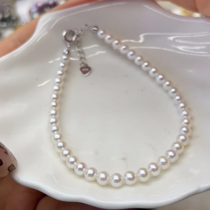 淡水珍珠手链银S925镶嵌