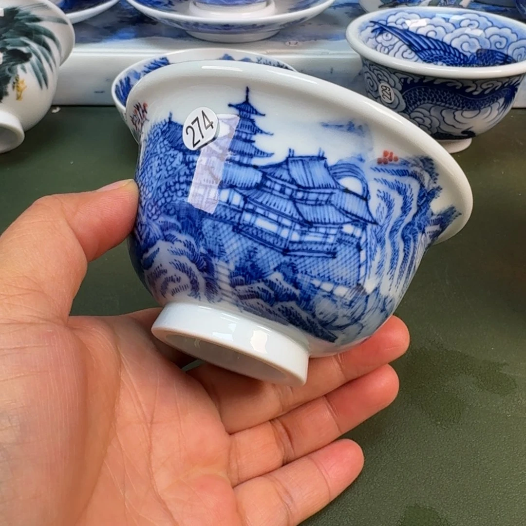 陶景德镇纯手绘茶具圆圆274