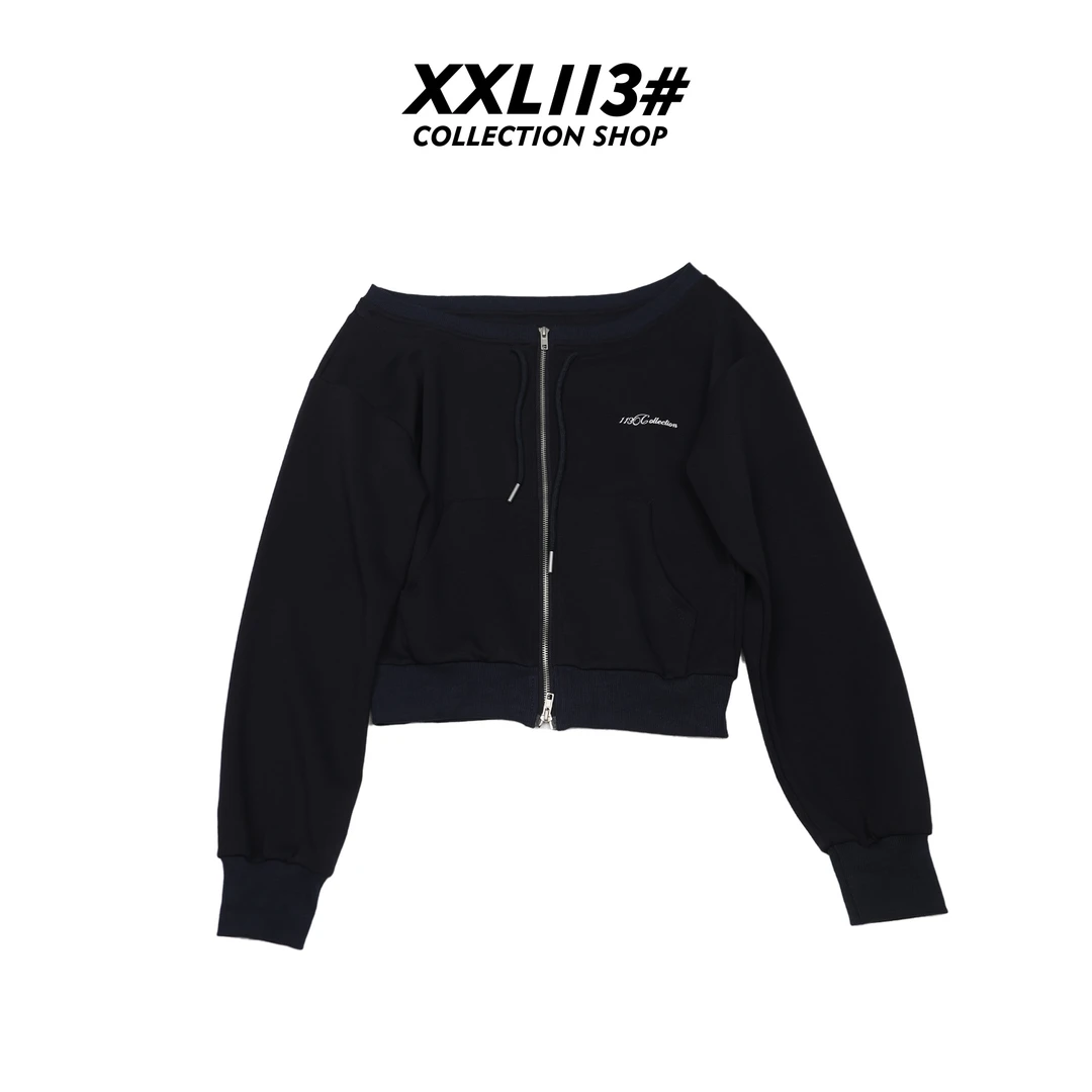 113* CENTRALIZED SHOP短款拉链宽松卫衣X5F03G6511