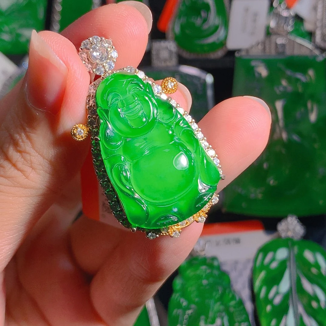 翡翠未镶嵌吊坠(不含链)