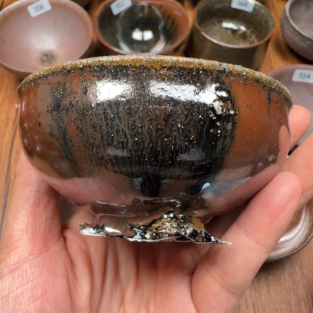 柴烧建盏茶盏茶杯624