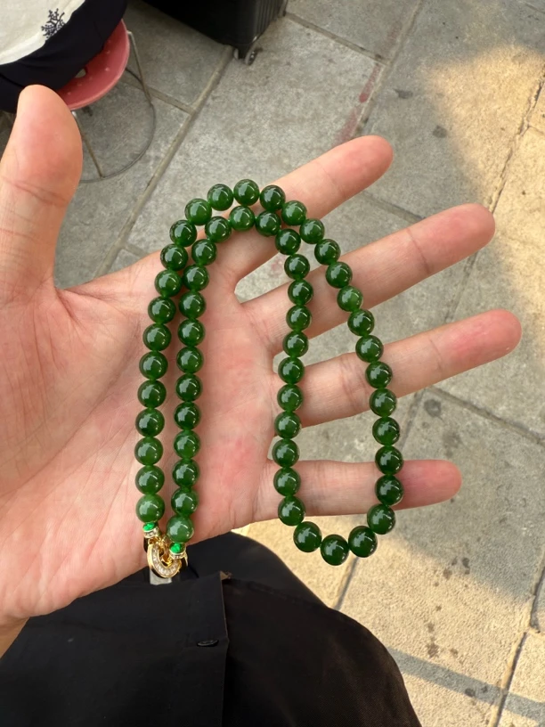 和田玉碧玉妈妈链