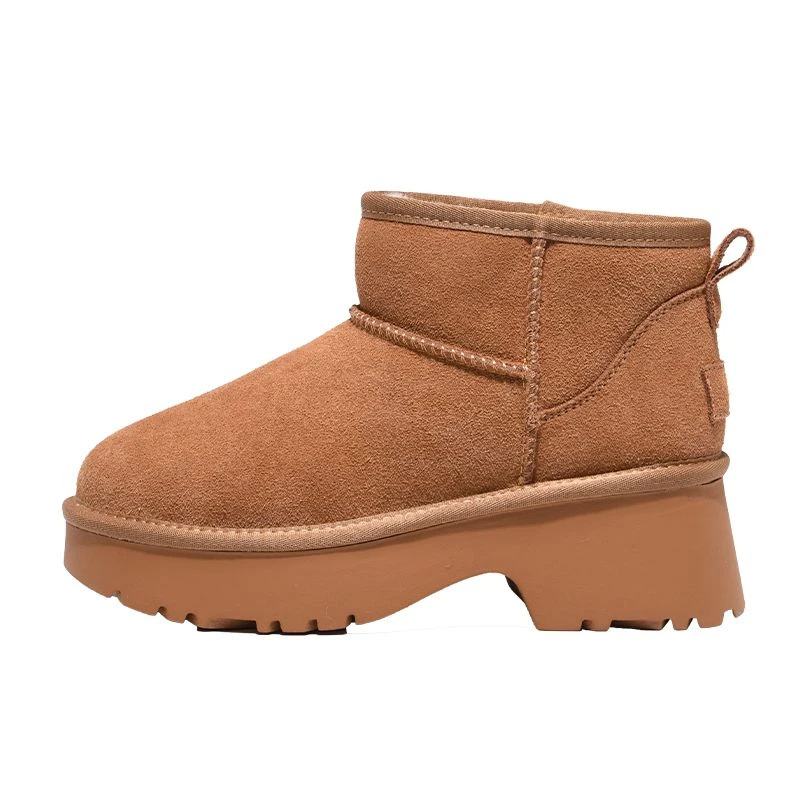 高跟厚底雪地靴女休闲冬季加绒加厚保暖内增高棉靴潮时尚百搭加厚