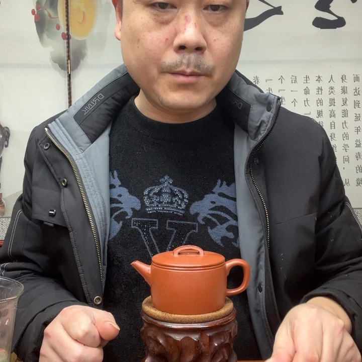茶壶紫砂原矿朱泥全手工汉瓦165