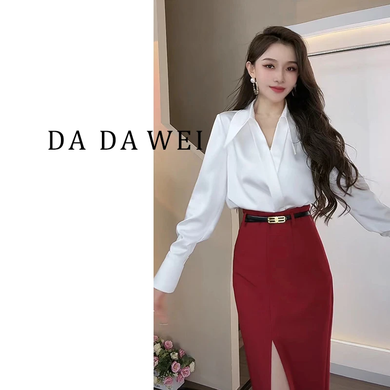 A呀大V新款女装爆款时尚气质显瘦衬衫-3936