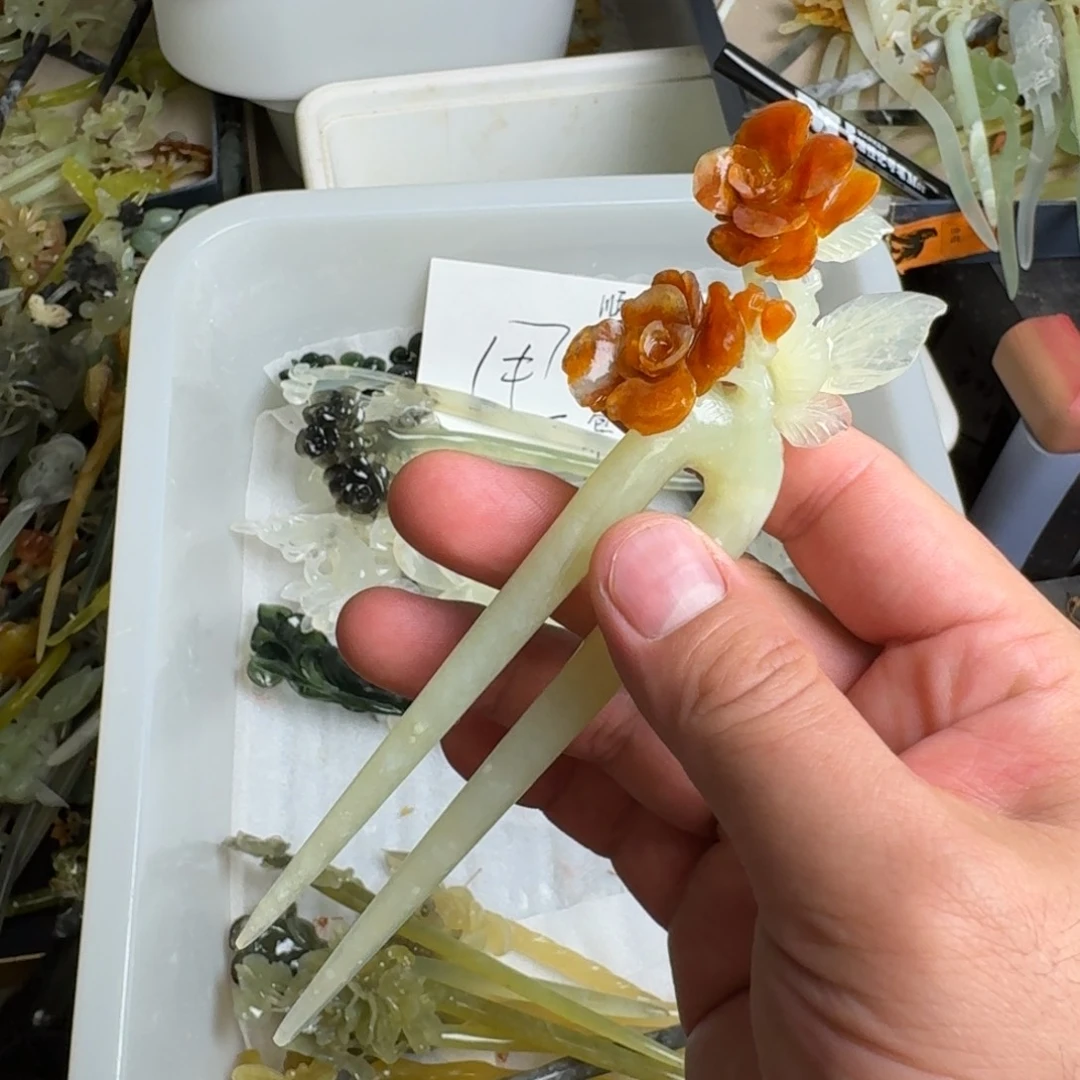 未镶嵌蛇纹石玉发饰