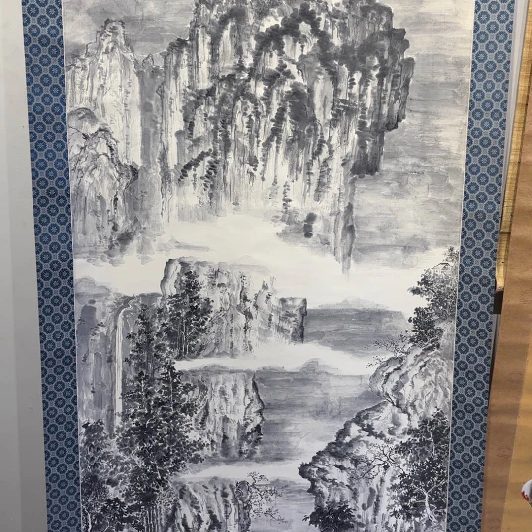 书法金***罗卷轴绢本绫裱117