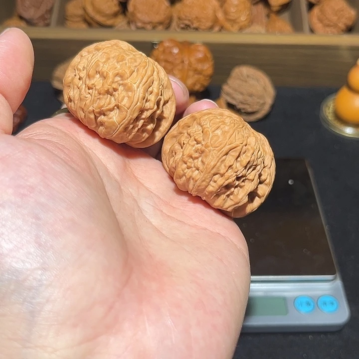 吊坠文玩核桃27-全闷白40.5