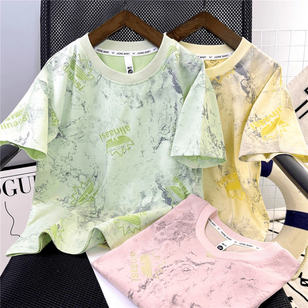 男童夏款T恤2025款夏季短袖ol宝宝夏装中大童圆领休闲时尚韩版潮