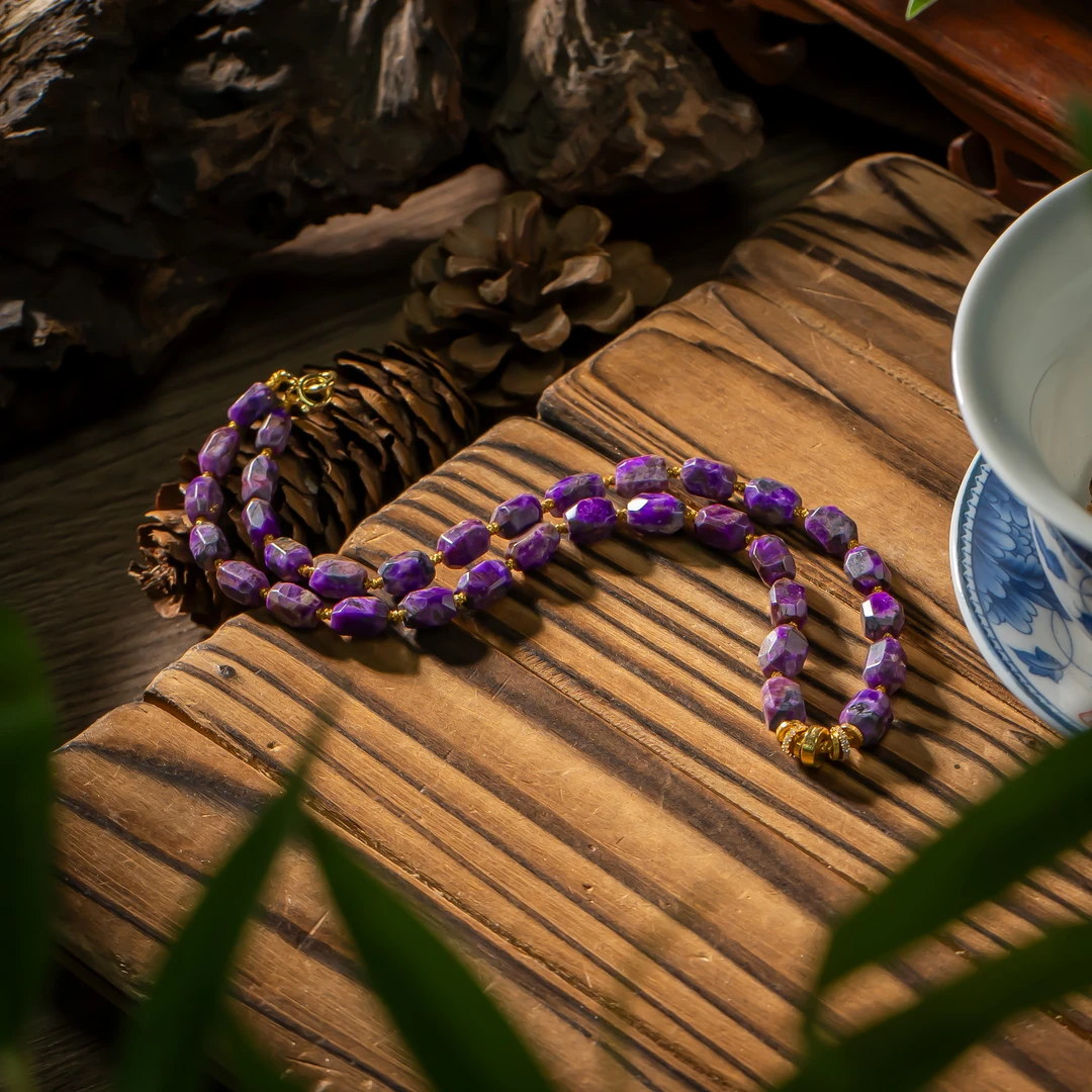 世间臻宝-18K金果酱红舒俱来DIY两圈链/多样性发/36cm+-/P6537/孤