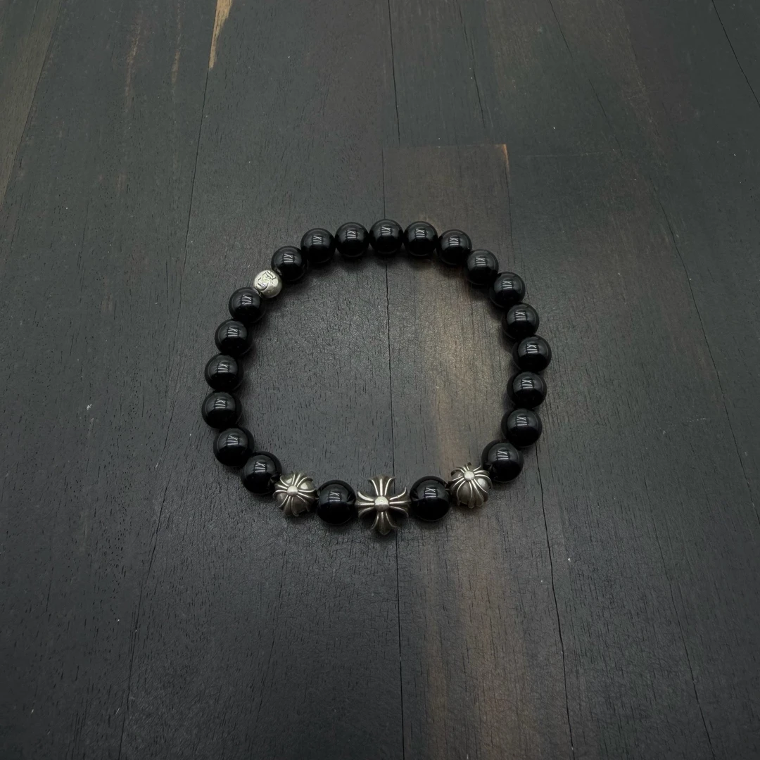 L码 Chrome Hearts 克罗心 8mm 黑 手链