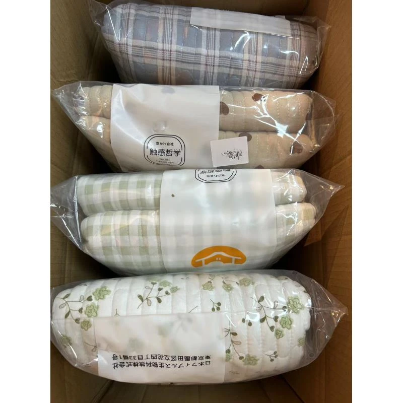 【京かわ会社】四季通用水洗棉午休空调毯90*220cm随机花色沙发巾1