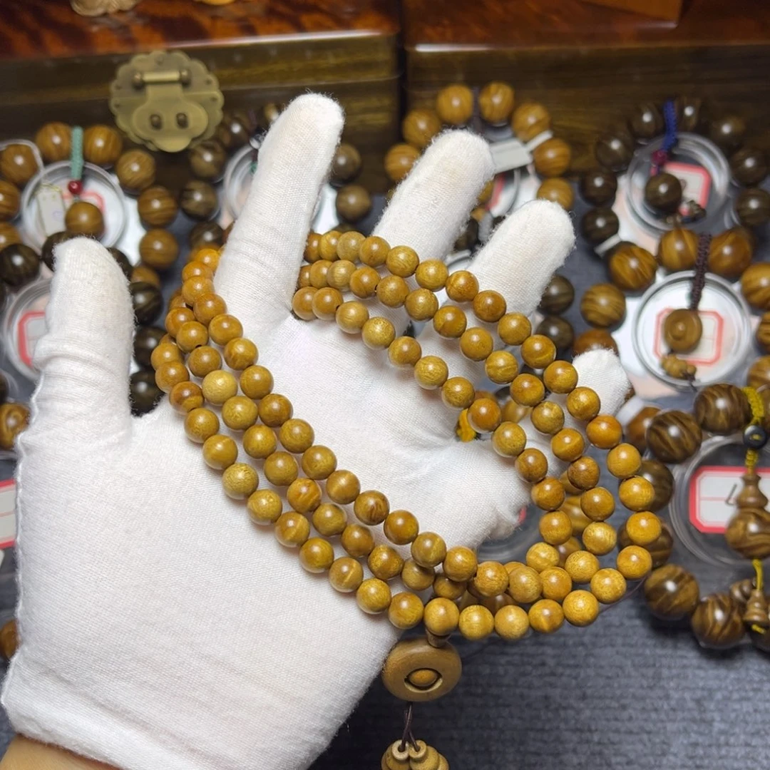 楠木（金丝楠）手串/手链黄金底0.8/108水波 88