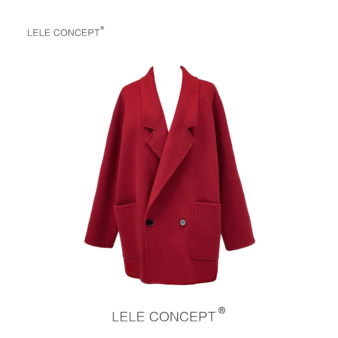 LELE CONCEPT丨大领方兜中款大衣D0126