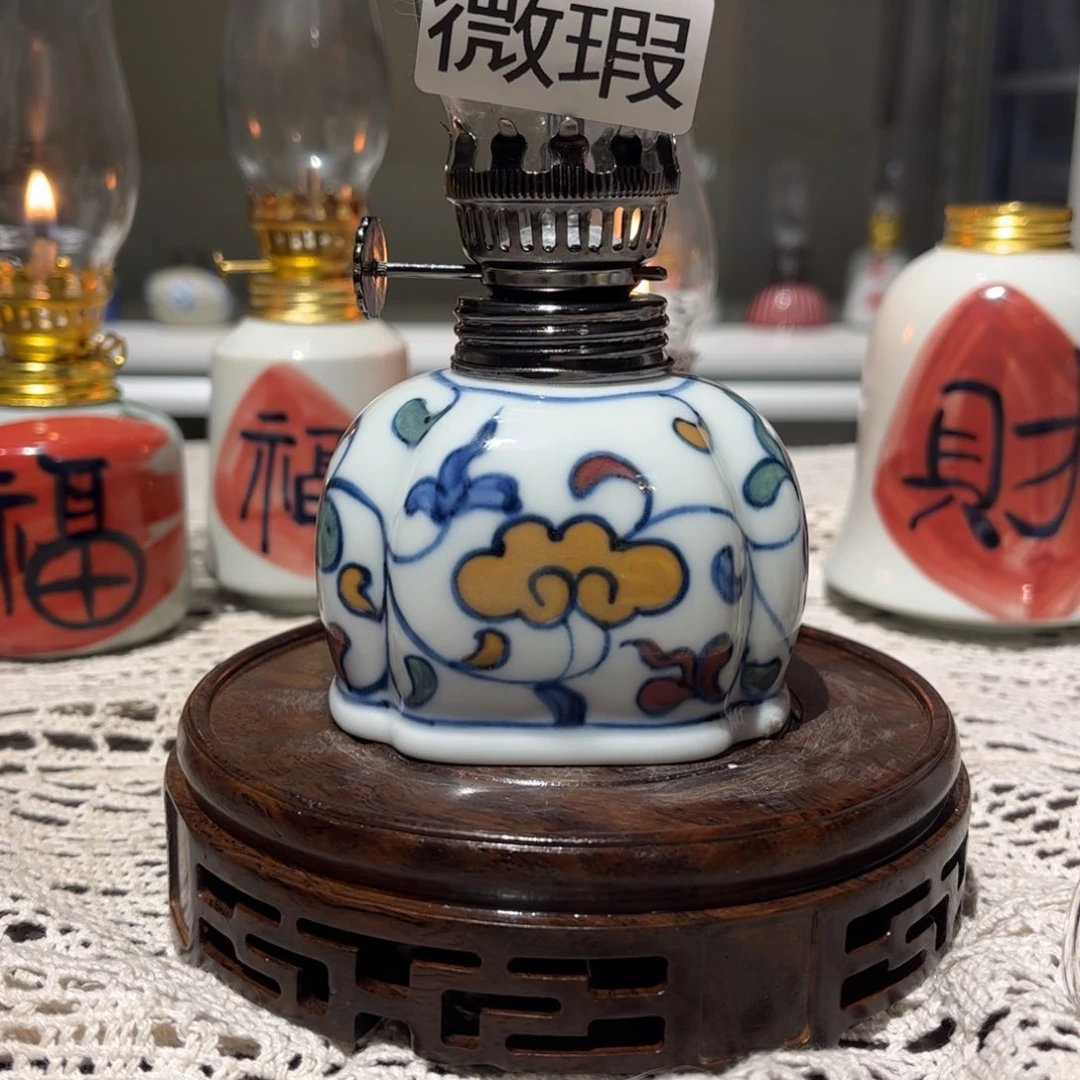 摆件景德镇陶瓷香薰灯