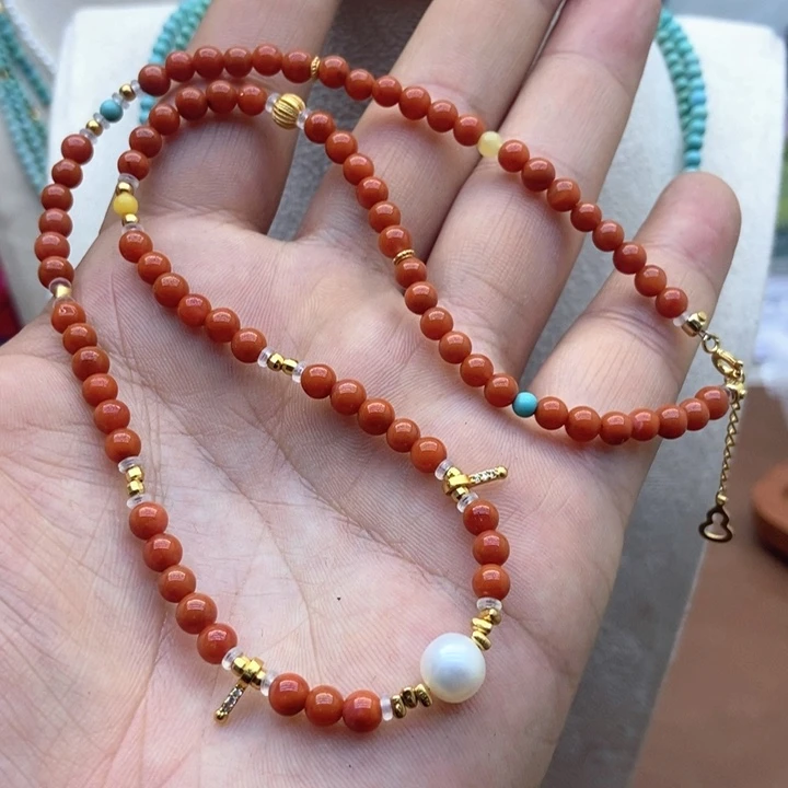 南红玛瑙配饰合金