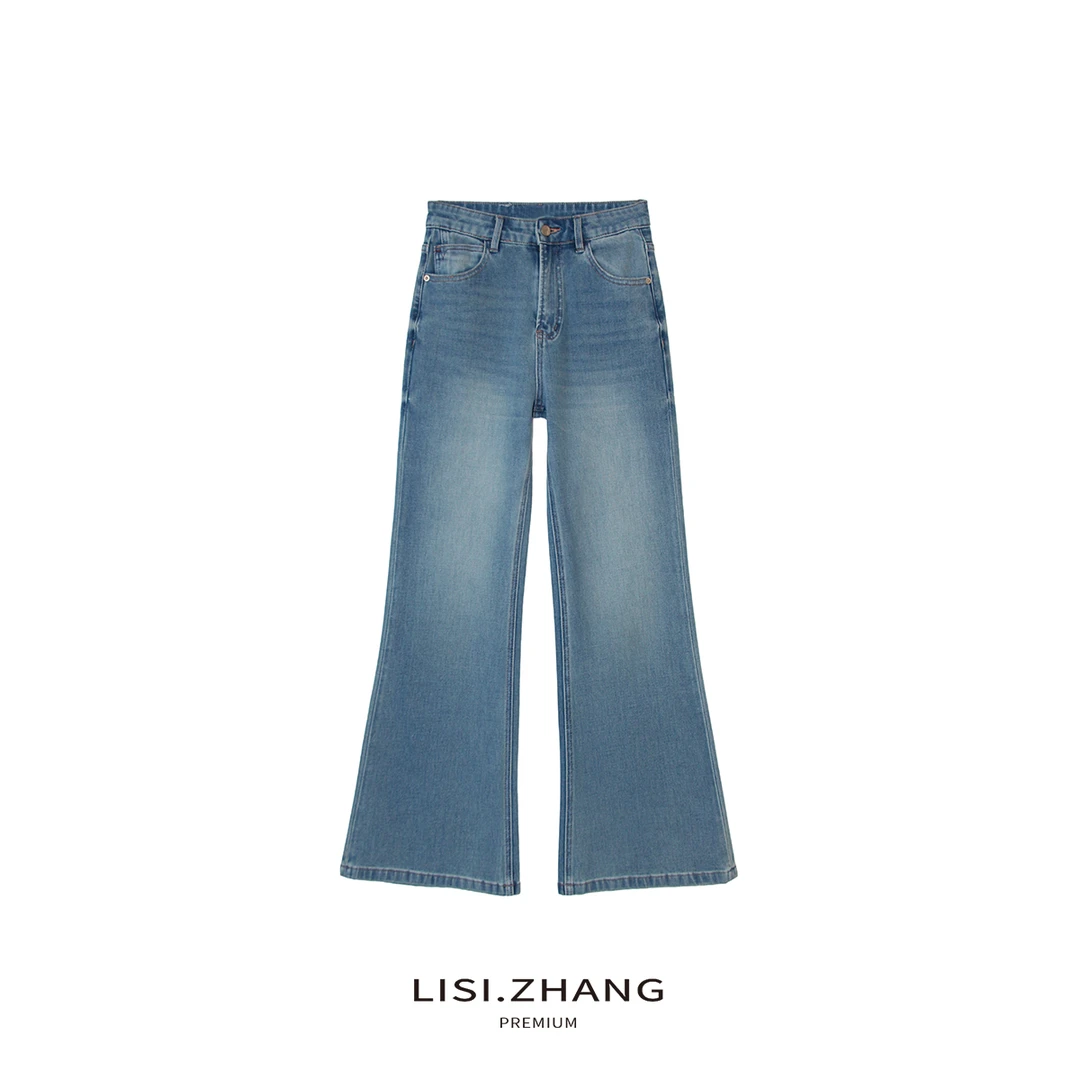 LISI.ZHANG--【弹力微喇裤】四面弹高腰显瘦百搭牛仔长裤喇叭裤