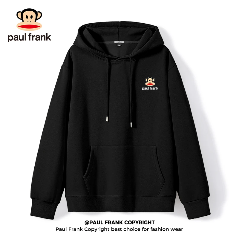 PaulFrank/大嘴猴春新款连帽卫衣男运动休闲帽衫袋鼠兜情侣上衣C
