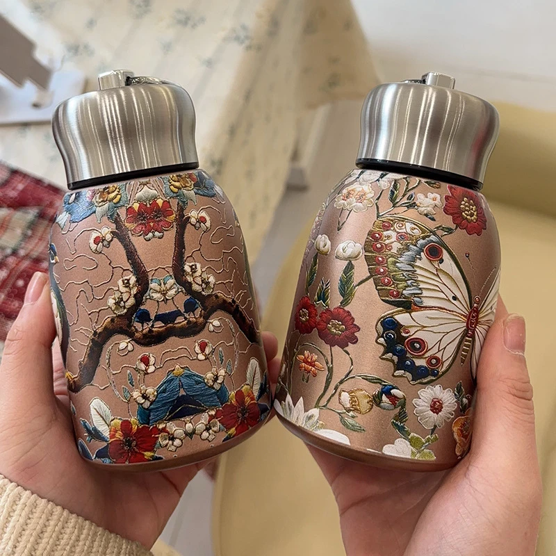 网红复古大肚水杯保温迷你316不锈钢口袋随身便捷运动女高颜值杯