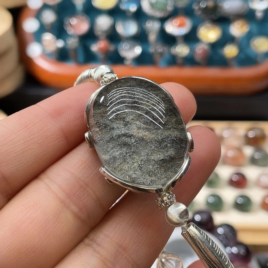 银S925镶嵌珠宝半成品水晶