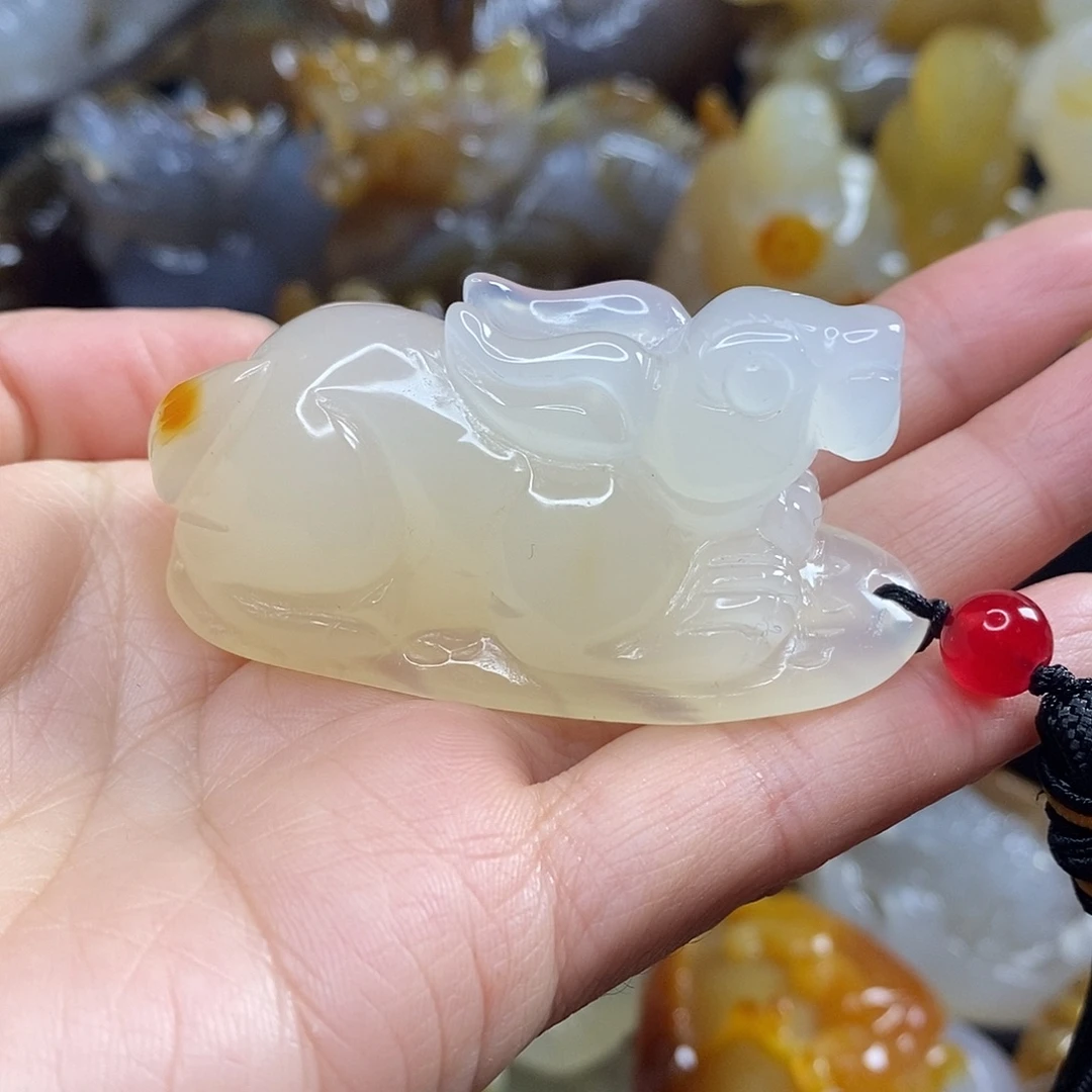 玛瑙/玉髓未镶嵌小手把件