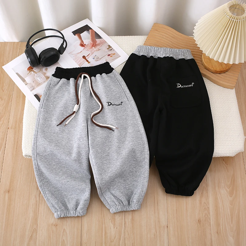 【现货】春秋新款男女童裤子韩版儿童洋气卫裤宝宝休闲运动裤男童