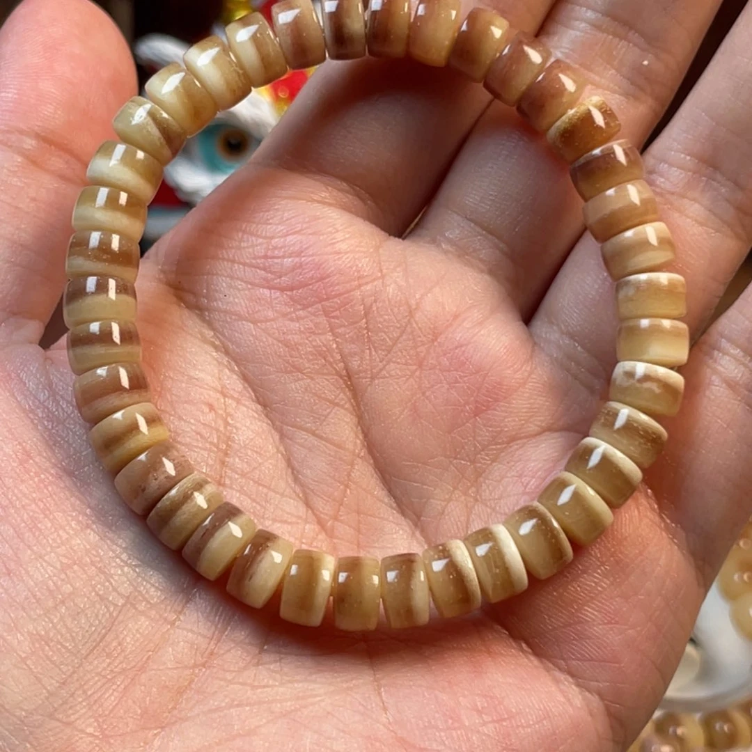 驼骨手串/手链大*鹅驼骨8×5带粽三花