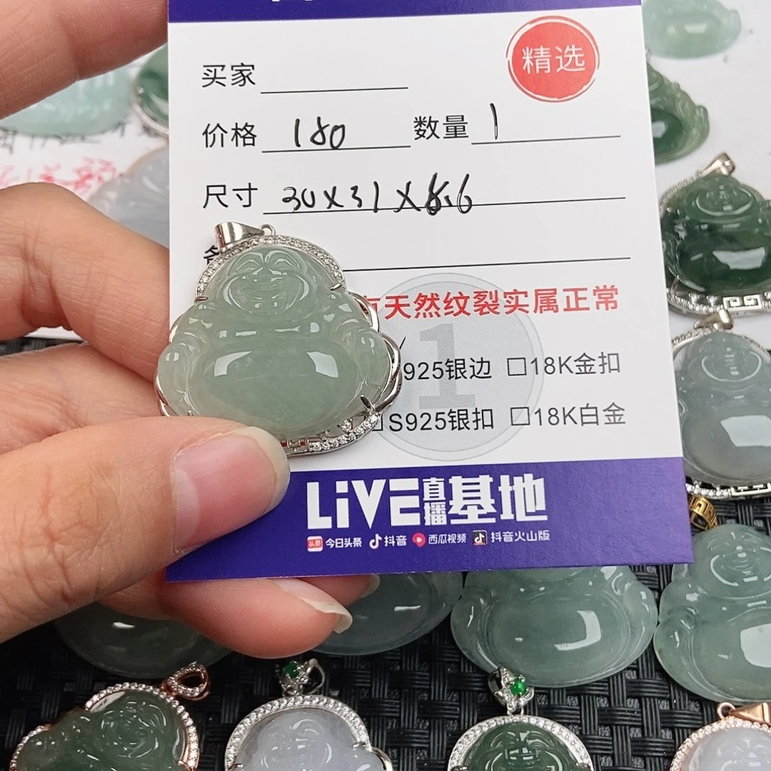 翡翠银S925镶嵌颈饰