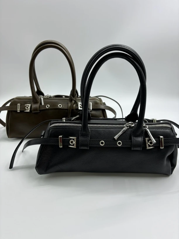 头层植鞣皮手拎包斜挎包法棍包复古