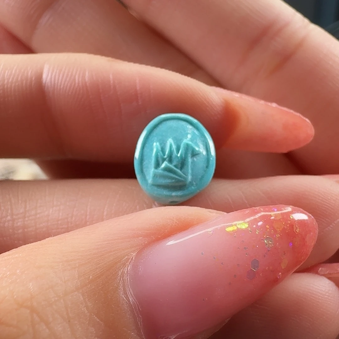 绿松石未镶嵌吊坠(不含链)千纸鹤