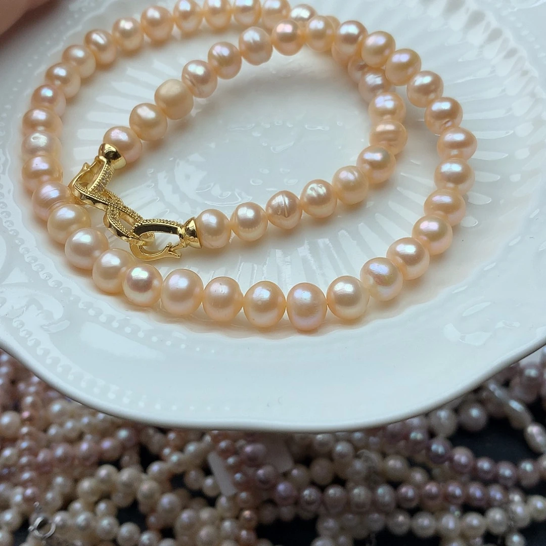 淡水珍珠8-9未镶嵌x1项链