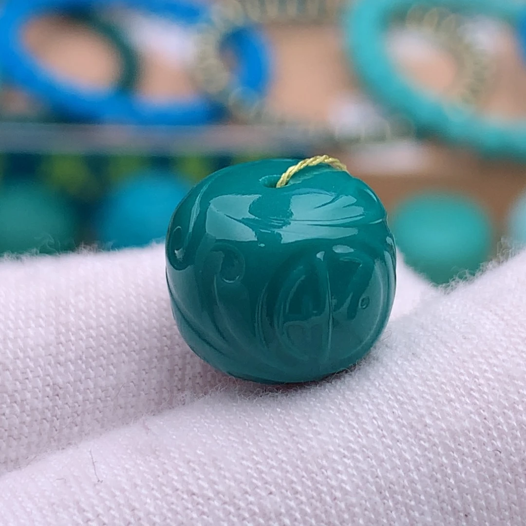 未镶嵌绿松石珠宝奇石12.5mm