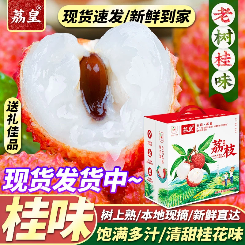 荔皇【顺丰包邮】2025现货广东高州桂味荔枝4.5斤礼盒装新鲜现摘xa