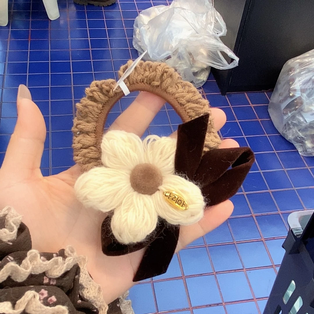 皮质非金属花花头绳