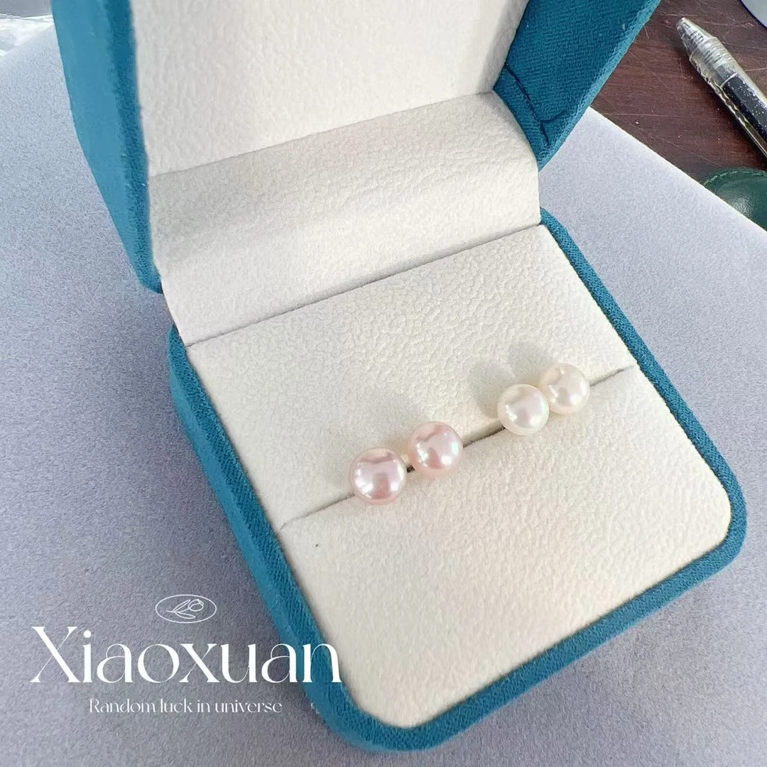 【小宣】福利必入款 淡水珍珠耳钉两对 7-9mm/S925银