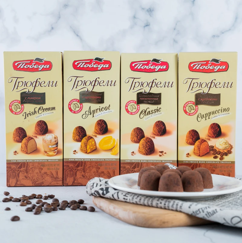 [两盒]俄罗斯进口胜利凯旋系列松露巧克力180g/盒