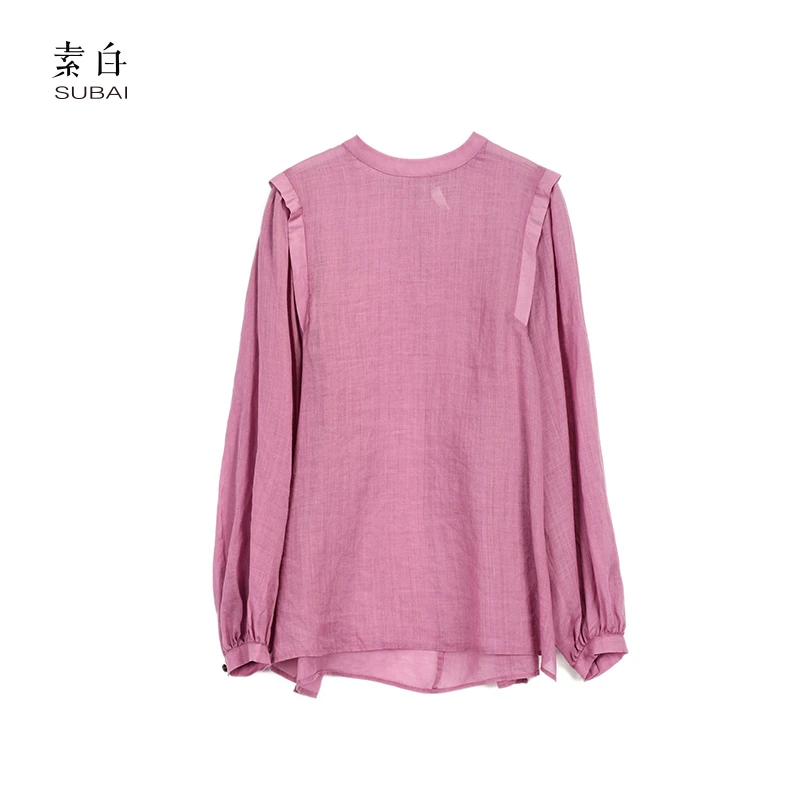 素白【初见】苎麻长袖衬衫SB2502CS01156