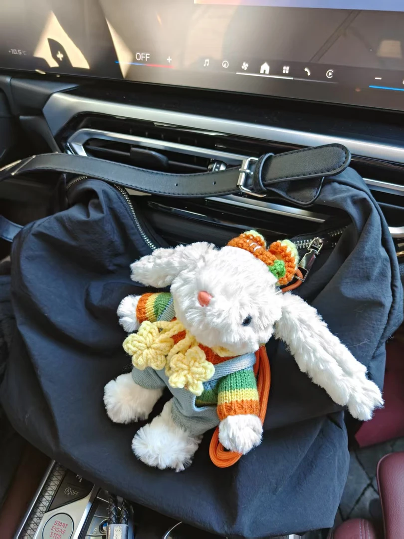 可爱玩偶公仔少女心包包钥匙扣礼物可爱兔兔垂耳兔可斜挎挂件