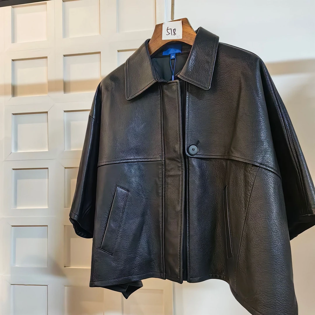 经典极简休闲百搭皮衣外套（A518）