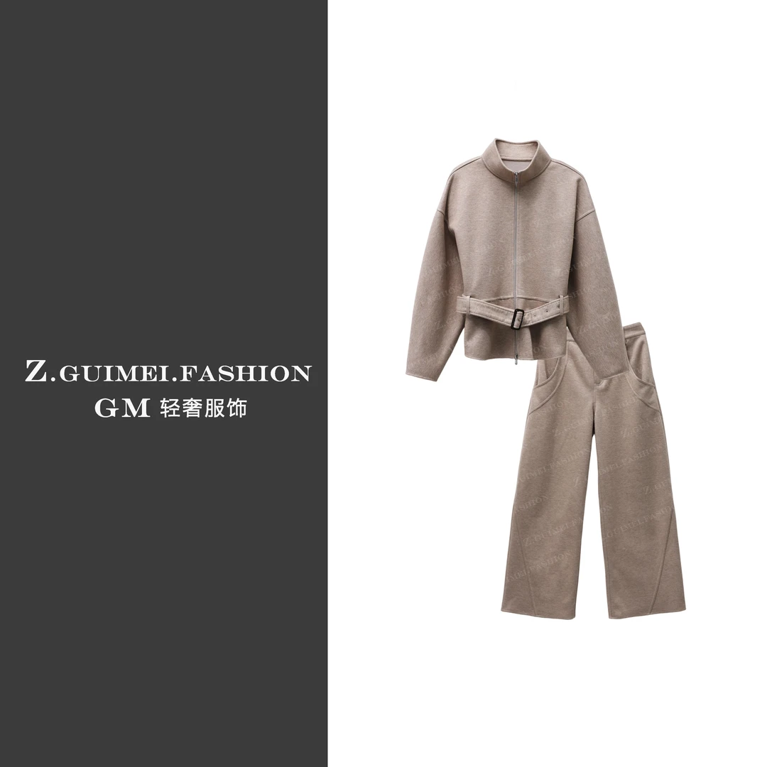 【肆姐高定】立领蝙蝠袖直筒裤套装XY3655