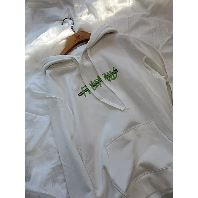 WX407 秋冬新款休闲宽松字母印花连帽卫衣