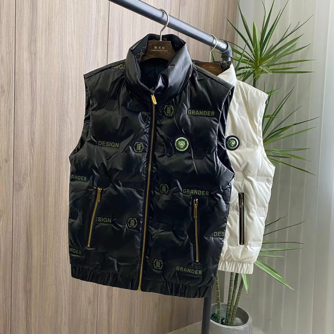 时尚加厚保暖立领男士百搭羽绒马甲C3153