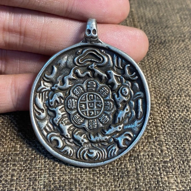 白立马铜纯铜精工九宫牌挂牌