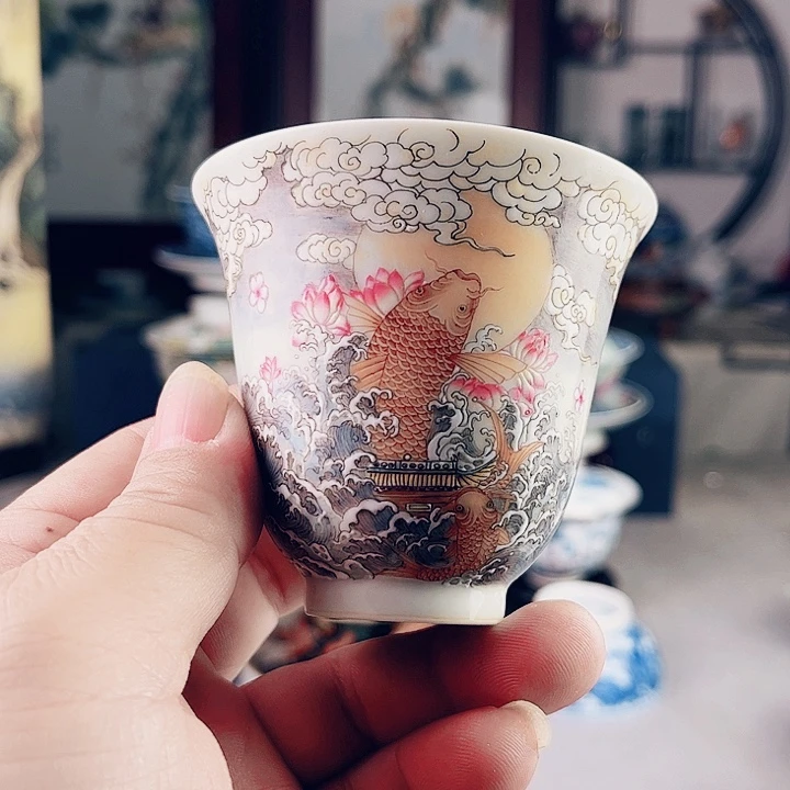 邹老师粉彩主人杯