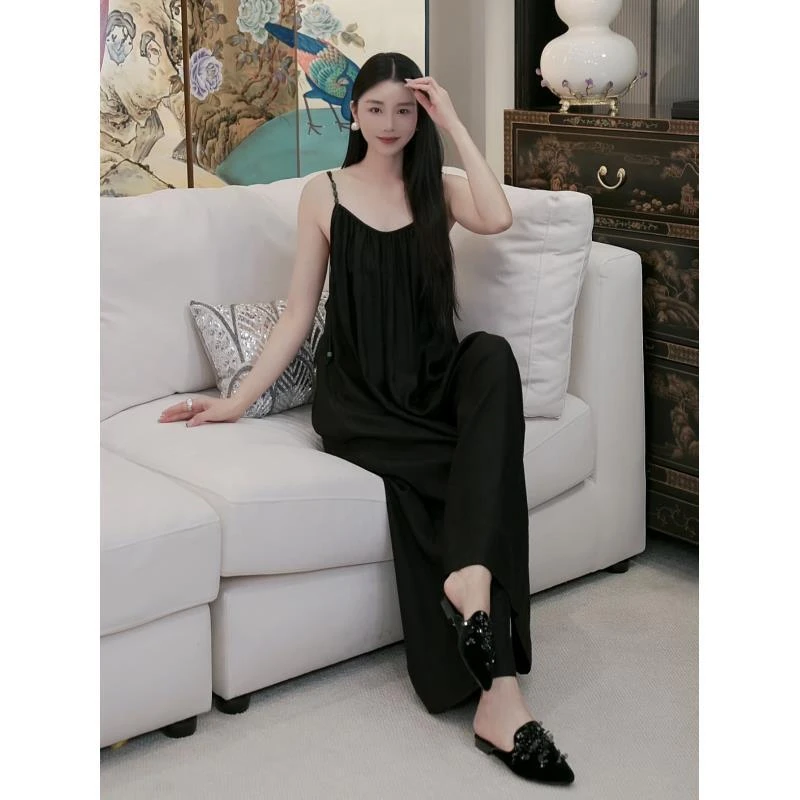 Betty Bairn【传承/挽歌朽哞】花萝香云纱桑蚕丝吊带裤25B-BW523