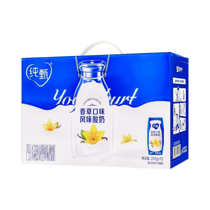 【2月生产】纯甄香草口味风味酸奶200g×10盒装