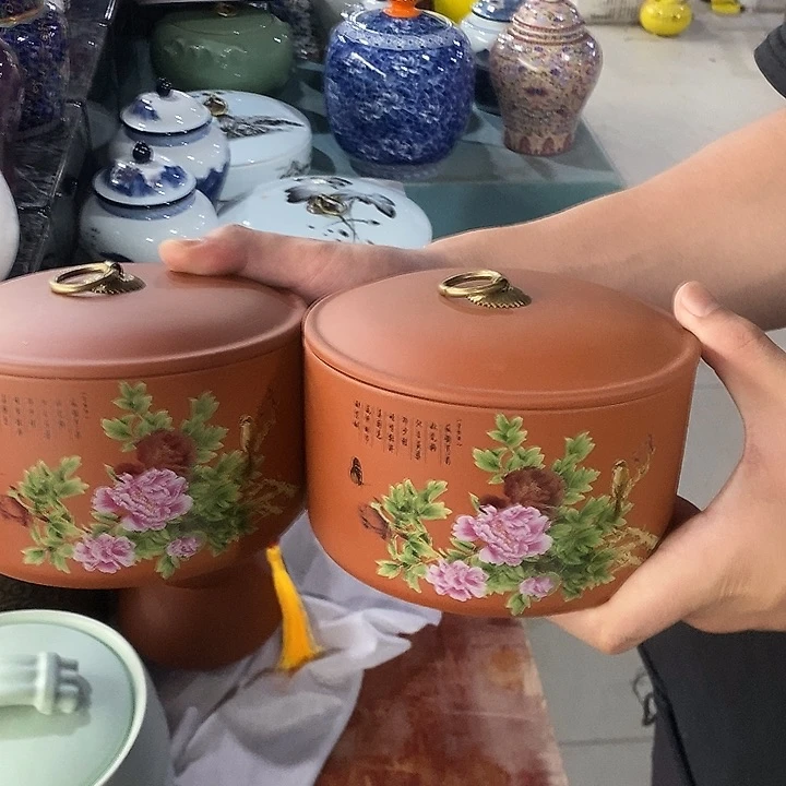 罐陶瓷茶叶罐密封罐家用摆件